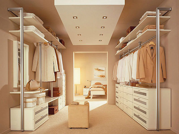Типы планировок и дизайн гардеробной комнаты
